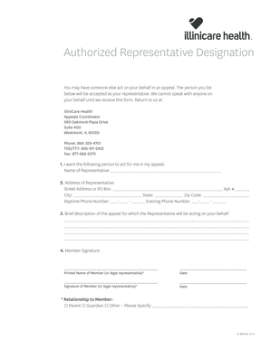 Authorized Representative Designation Form