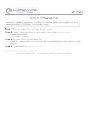 Federal Direct Loan Request Form