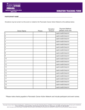 Printable donation tracker template - JUNE 8, 2013 DONATION TRACKING FORM - media pancan