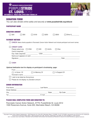 PurpleStride St. Louis Donation Form
