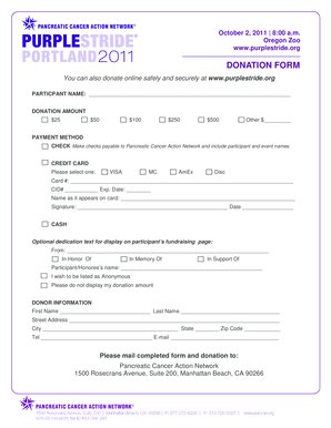 Purple Stride Donation Form