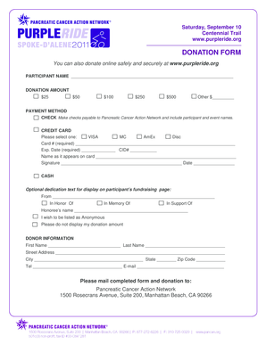 Purple Ride Donation Form