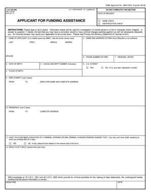 Form CD-346 U.S. Department of Commerce