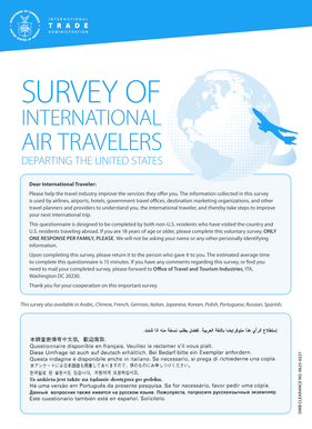 Link to questionnaire - Office of Travel and Tourism Industries