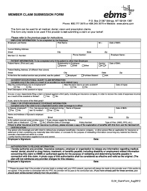 Member Claim Submission Form