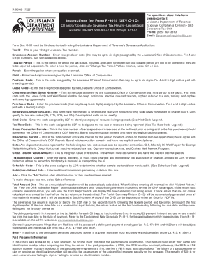 Louisiana Oil Severance Tax Return