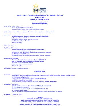 Curso de especializacion en derecho del menor año 2019