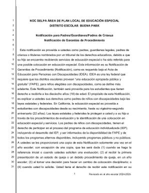 Parent&#039;s notice of procedural safeguards