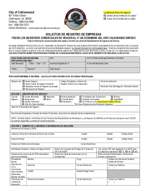 Solicitud de registro de empresas