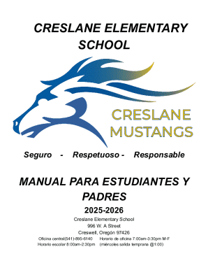 Creslane elementary school manual para estudiantes y padres