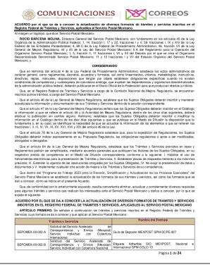 Acuerdo por el que se da a conocer la actualizacin de ...