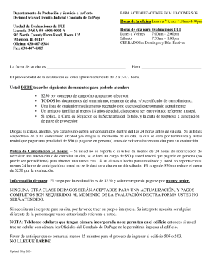Evaluaciones dui