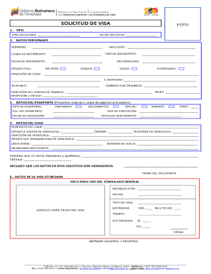 Solicitud de visa