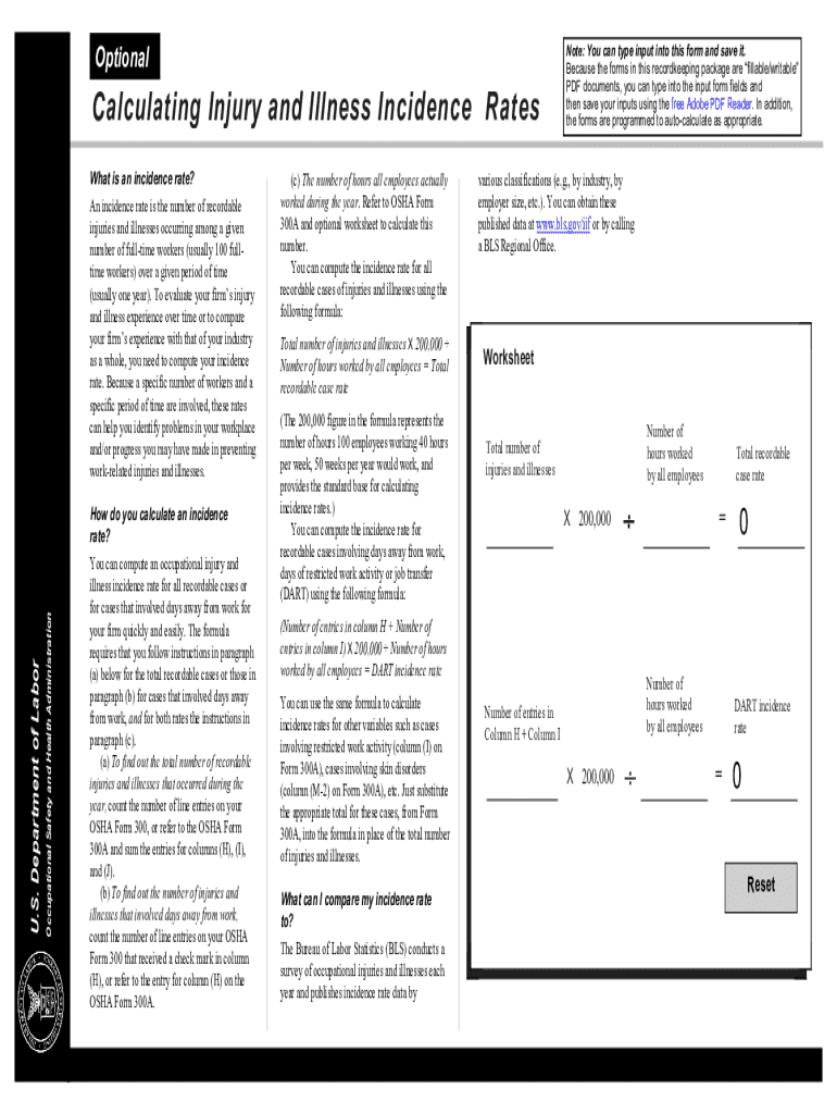 OSHA Forms for Recording Work-Related Injuries and Illnesses Preview on Page 1