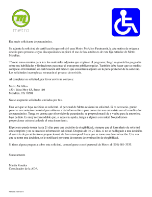 Metro paratransit service transit system ...