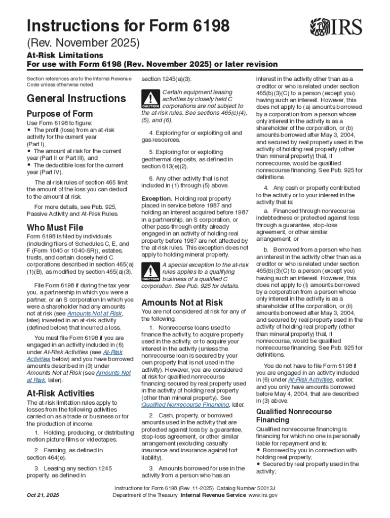 How to File IRS Form 6198: Step-by-Step Guide for At-Risk Preview on Page 1