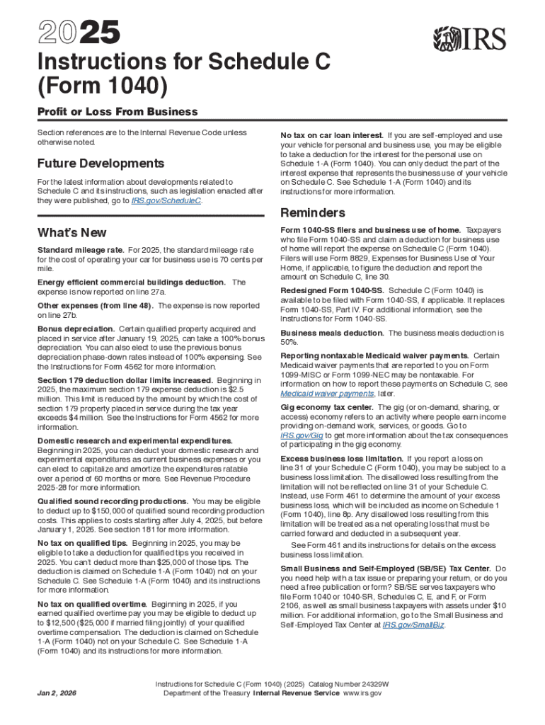 A Step-by-Step Guide to Filing Schedule C (Form 1040) Preview on Page 1