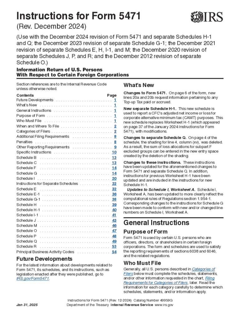 Instructions for Form 5471 (Rev December 2024) Preview on Page 1