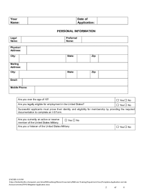 Timberline Fire Protection District Mitigation Team Application