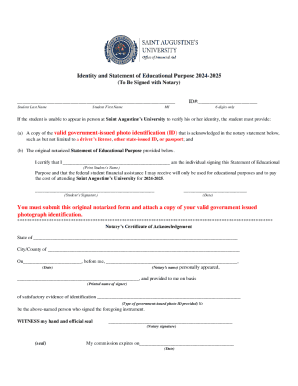 Identity and Statement of Educational Purpose 2024-2025