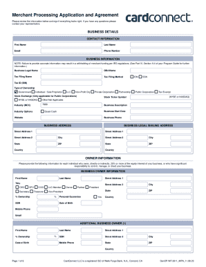Merchant Processing Application and Agreement - Alpha