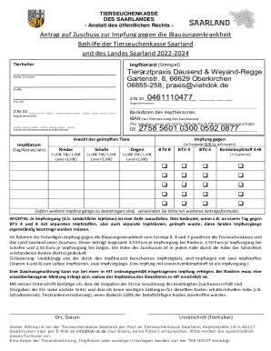 Saarland Blauzungenkrankheit Impfung Zuschussantrag
