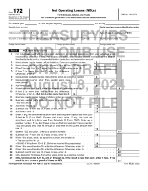 IRS Form 172 Draft