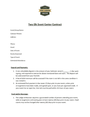 Two Elk Event Center Contract