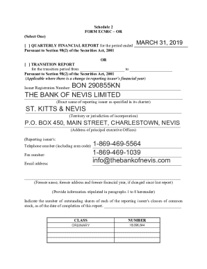 Quarterly Financial Report Form ECSRC-OR