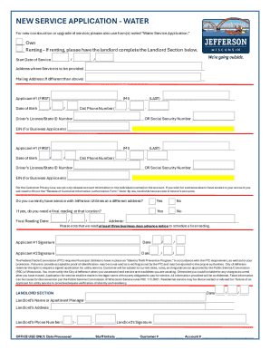 Water Service Application