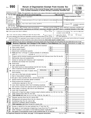 Form 990 Return of Organization Exempt From Income Tax