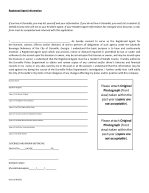 Doraville Registered Agent Consent Form