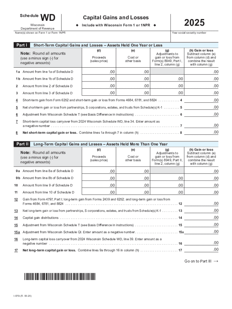 2025 I-0101 Schedule SB, Form 1 - Subtractions from Income Preview on Page 1