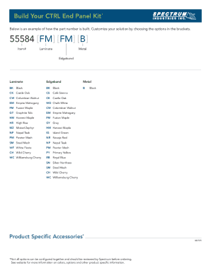 CTRL End Panel Kit Customization Form