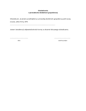 Business Activity Declaration Form