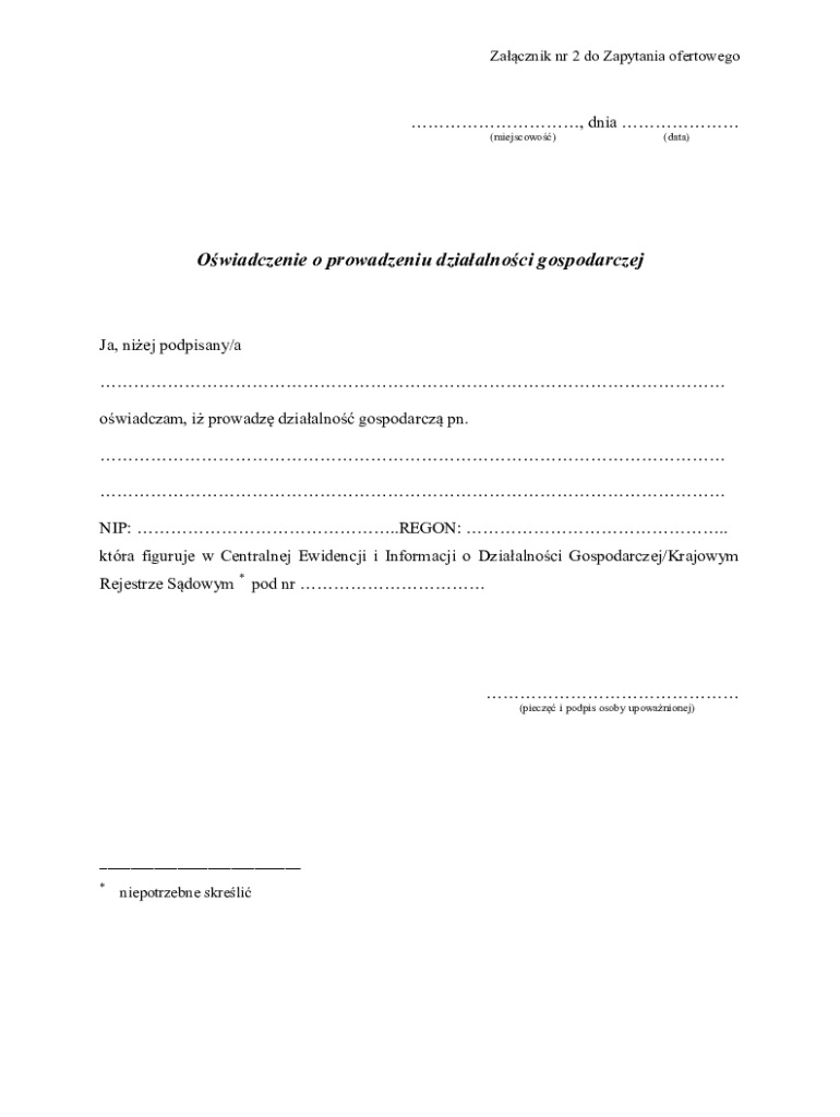 Business Declaration Business Activity Declaration - Blank Fillable Template | Fill Out ...