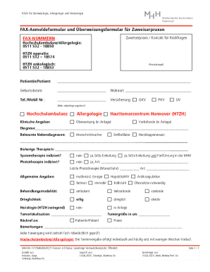 German Dermatology Referral Form