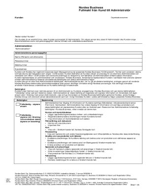 Nordea Business Power of Attorney