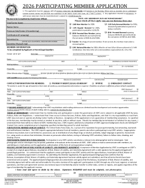2026 USPC Participating Member Application