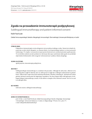 Sublingual Immunotherapy Consent Form