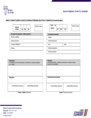 Veterinary Prescription Form
