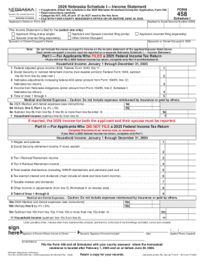 Nebraska Schedule I Income Statement