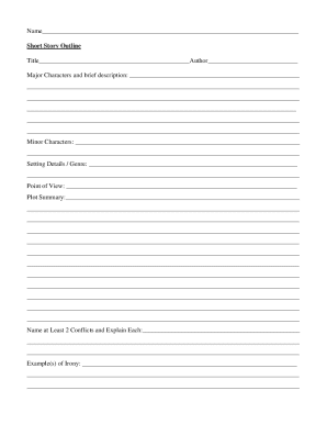 Short Story Outline Template