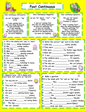 Past Continuous Worksheet