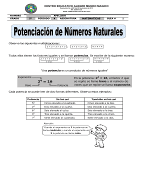 Math Worksheet on Exponents