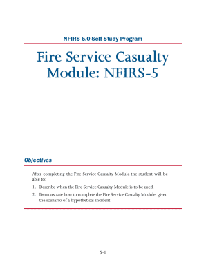 NFIRS 5 Fire Service Casualty Module