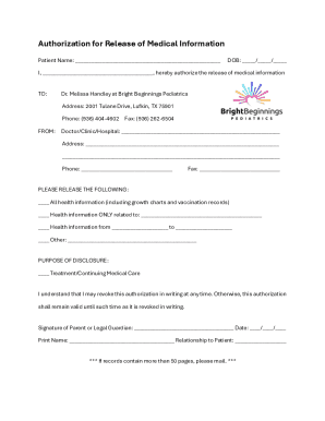 Authorization for Release of Medical Information