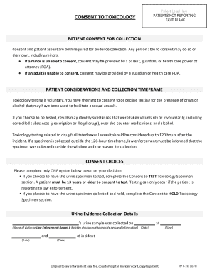 Toxicology Consent Form