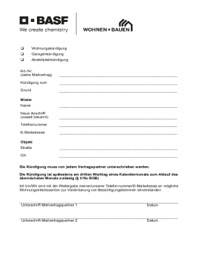 German Residential Lease Termination Notice
