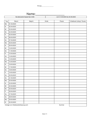 Time Sheet Template